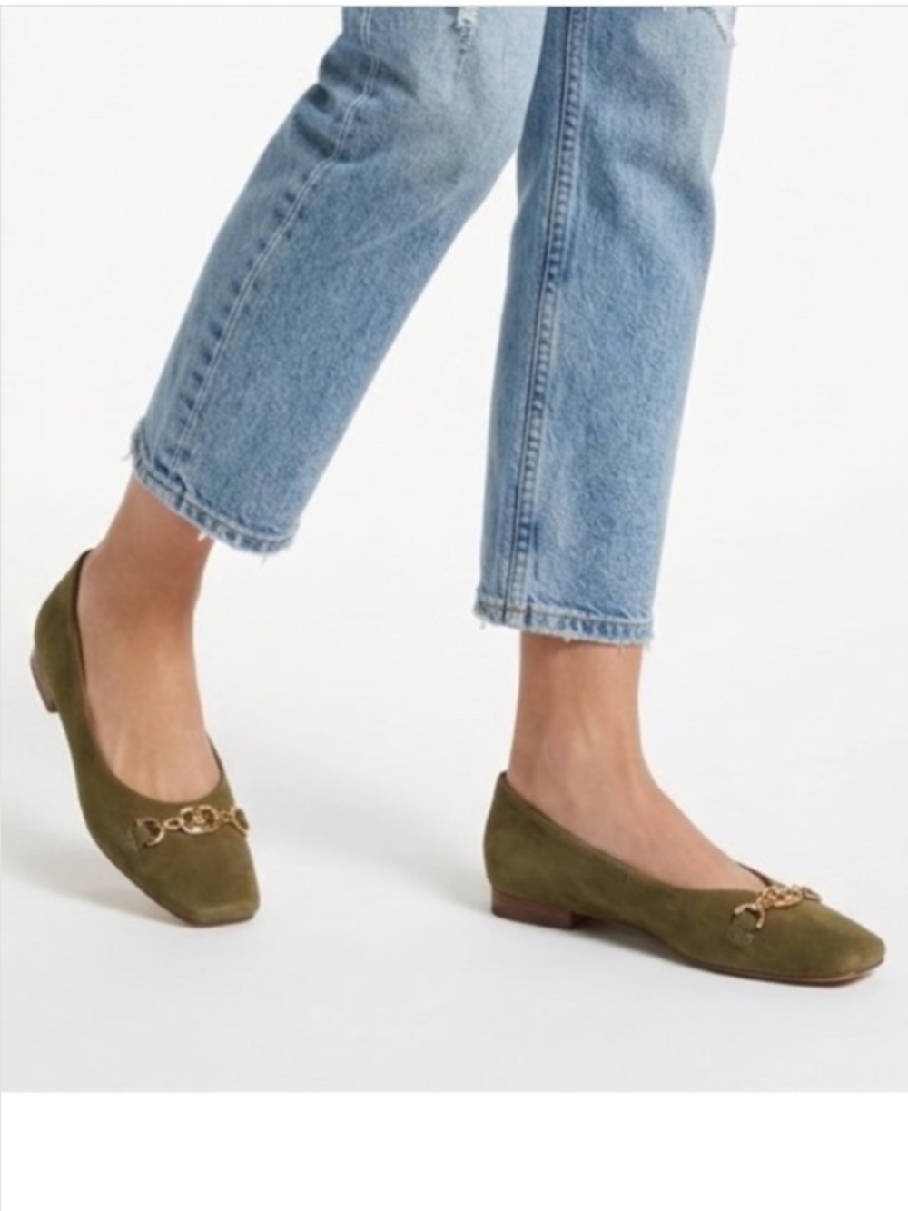 Sam Edelman Kimmi Olive Suede Square Toe Loafer Flats - Size 9 NEW